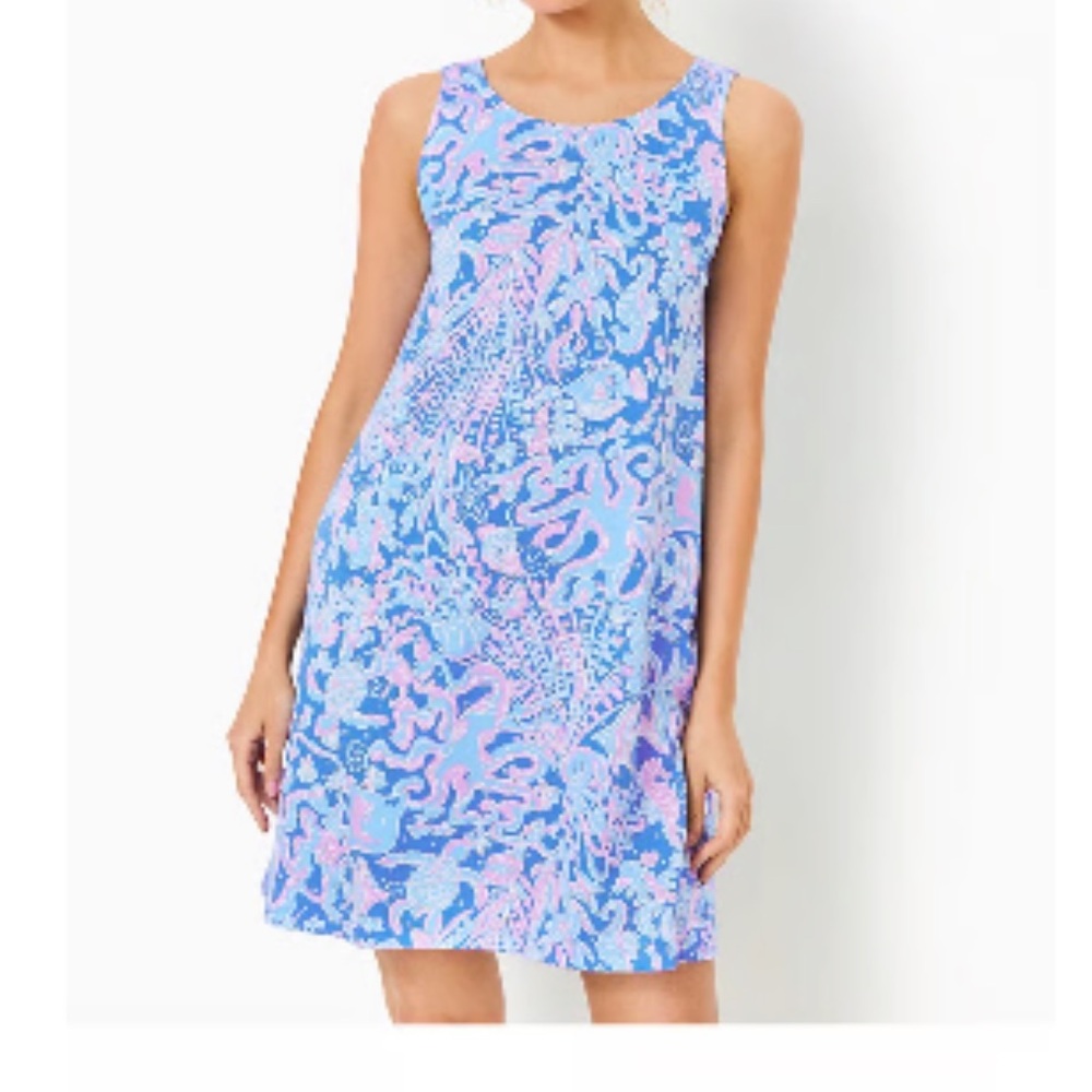 💞💜Lilly💜💞 NWT Kristen Swing Dress in Boca Blue Sea What I Sea. Size M.